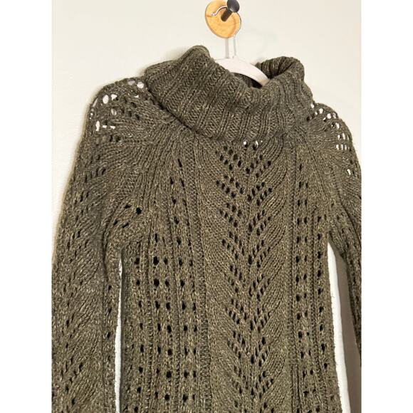 Sleeping on Snow Anthropologie Dark Green Eldora Turtleneck Sweater - Picture 7 of 8